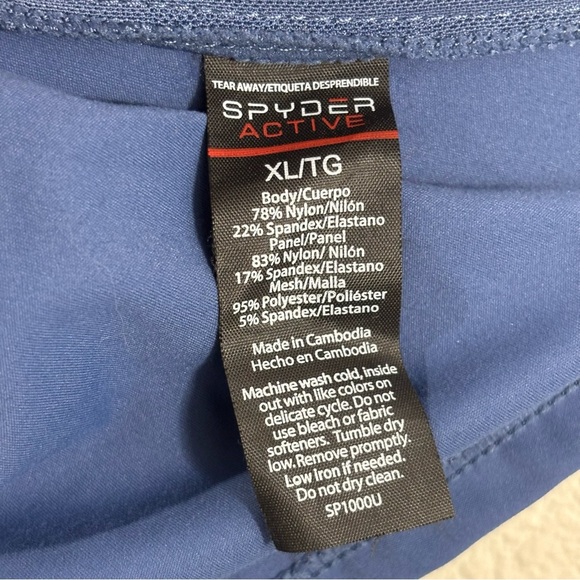 Spyder Blue Long Sleeve Tee Moisture-Wicking Fabric XL Activewear Athleisure - Picture 13 of 13